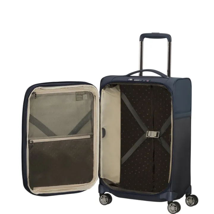 Klm Trolleys|Handbagage Trolleys>Samsonite Airea Spinner 55 Exp Lenght 35 cm dark blue