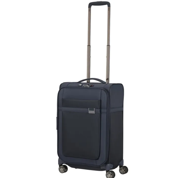 Klm Trolleys|Handbagage Trolleys>Samsonite Airea Spinner 55 Exp Lenght 35 cm dark blue