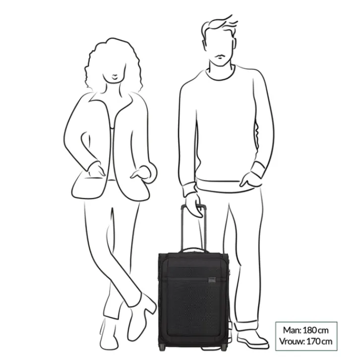 Transavia Trolleys|Ryanair Trolleys>Samsonite Airea Upright 55 Exp Toppocket dark blue