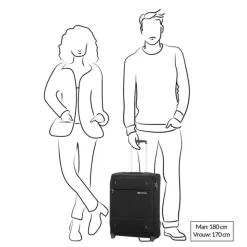 Transavia Trolleys|Ryanair Trolleys>Samsonite Base Boost Upright 55 Lenght 40 black