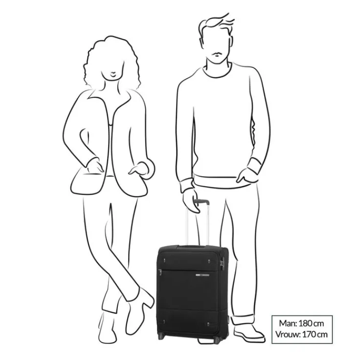 Transavia Trolleys|Ryanair Trolleys>Samsonite Base Boost Upright 55 Lenght 40 navy blue