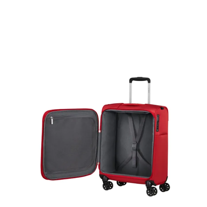 Transavia Trolleys|Handbagage Trolleys>Samsonite Base Breeze Spinner 55/20 Expandable red