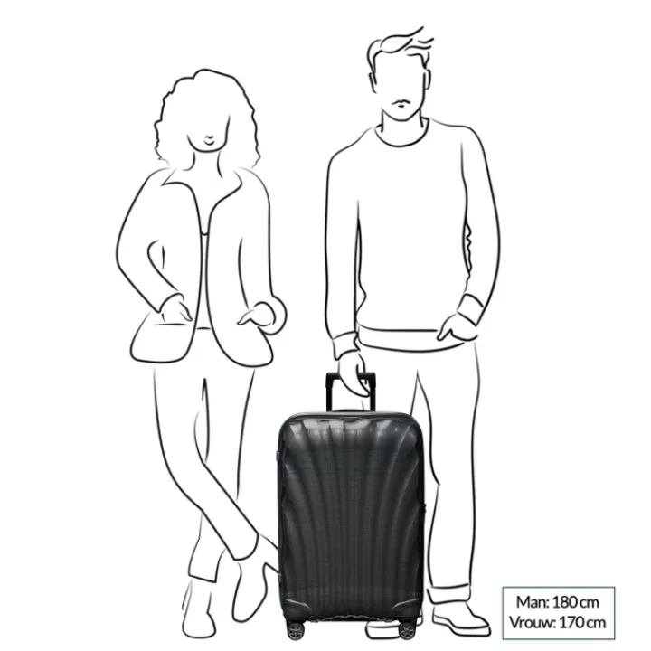 Reistrolleys|Reiskoffers>Samsonite C-Lite Spinner 69 black