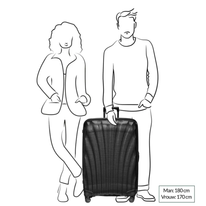 Reistrolleys|Reiskoffers>Samsonite C-Lite Spinner 81 black