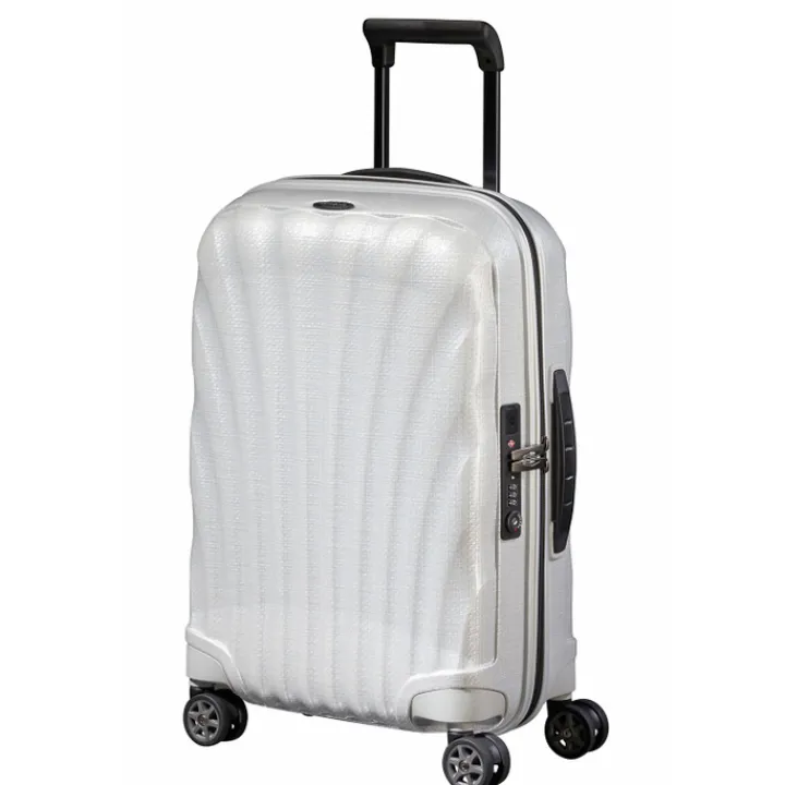 Transavia Trolleys|Ryanair Trolleys>Samsonite C-Lite Spinner 55 Exp off white