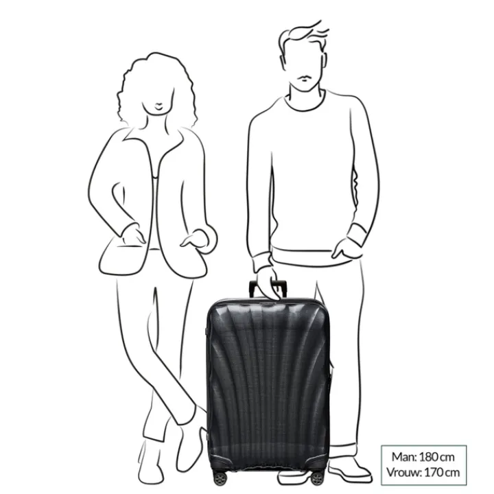 Reistrolleys|Reiskoffers>Samsonite C-Lite Spinner 75 metallic green