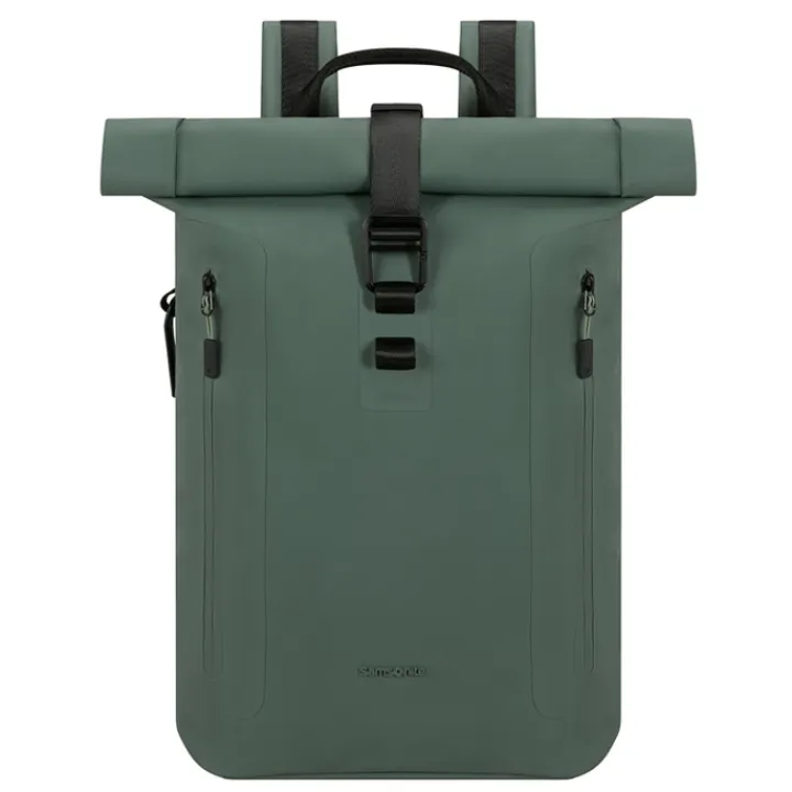 Kleine Rugzakken|Heren Rugzakken>Samsonite Coatify Biz Rolltop Backpack 14.1" green