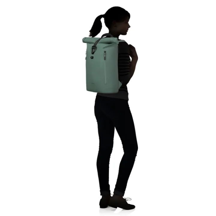 Kleine Rugzakken|Heren Rugzakken>Samsonite Coatify Biz Rolltop Backpack 14.1" green