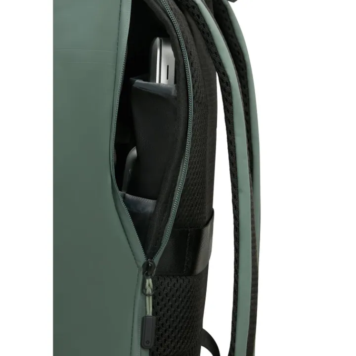 Kleine Rugzakken|Heren Rugzakken>Samsonite Coatify Biz Rolltop Backpack 14.1" green