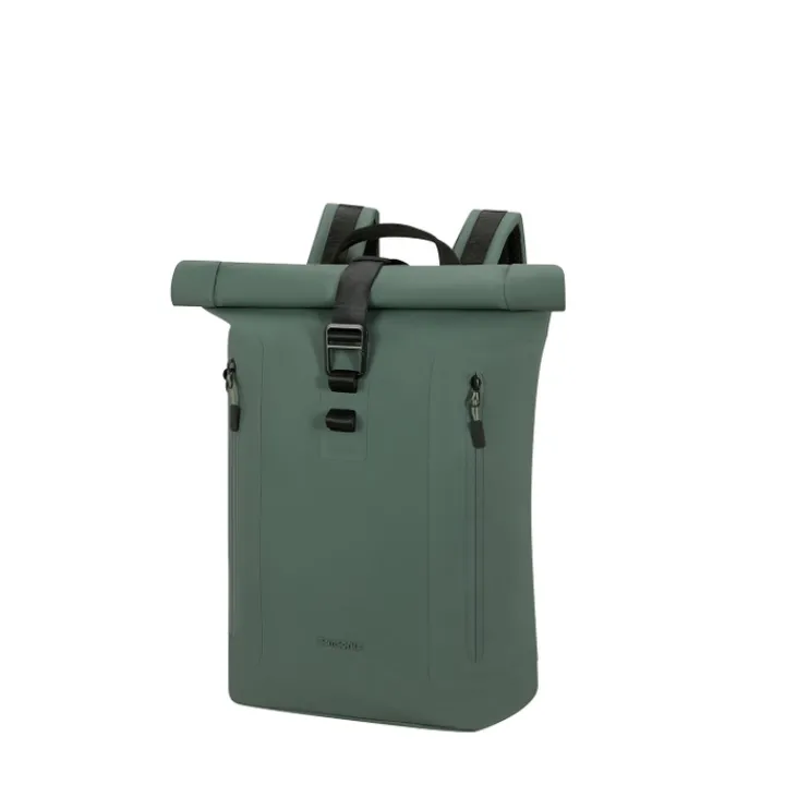 Kleine Rugzakken|Heren Rugzakken>Samsonite Coatify Biz Rolltop Backpack 14.1" green