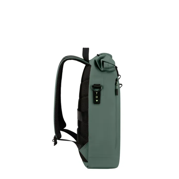 Kleine Rugzakken|Heren Rugzakken>Samsonite Coatify Biz Rolltop Backpack 14.1" green