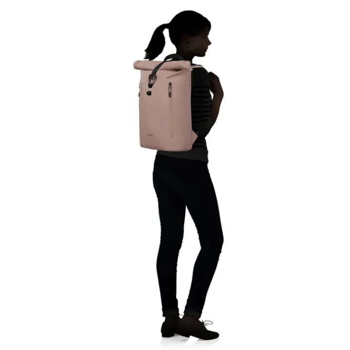 Kleine Rugzakken|Heren Rugzakken>Samsonite Coatify Biz Rolltop Backpack 14.1" rose