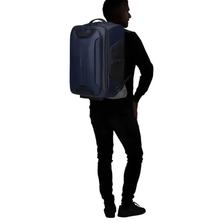 Rugzak Met Wieltjes|Handbagage Reistassen>Samsonite Ecodiver Duffle/Wheels 55 Backpack blue nights