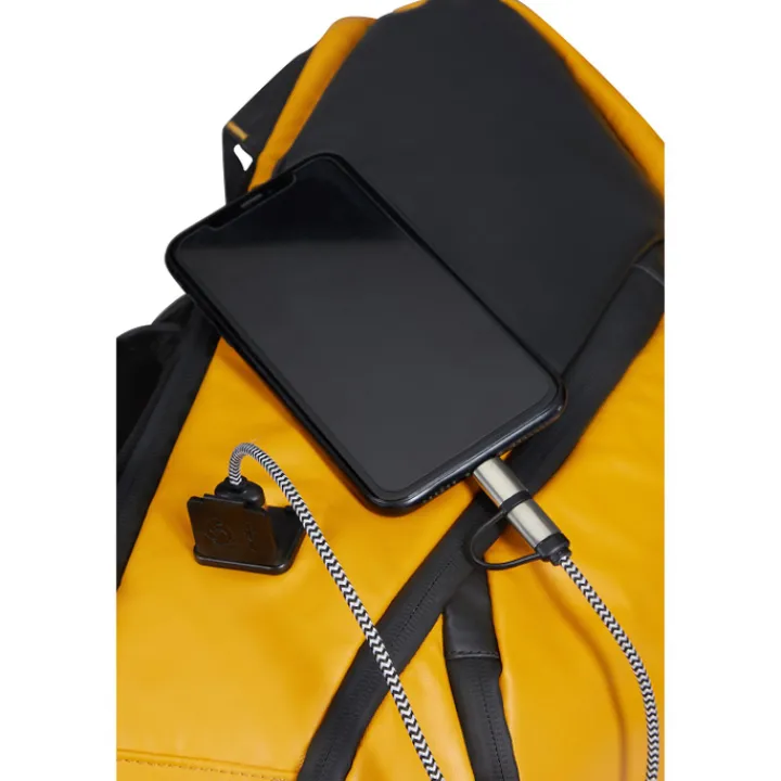 Kleine Rugzakken|Heren Rugzakken>Samsonite Ecodiver Laptop Backpack M USB yellow