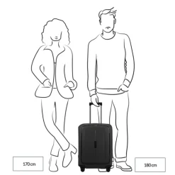 Transavia Trolleys|Ryanair Trolleys>Samsonite Essens Spinner 55 charcoal/red
