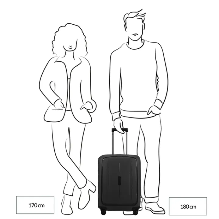 Transavia Trolleys|Ryanair Trolleys>Samsonite Essens Spinner 55 charcoal/red