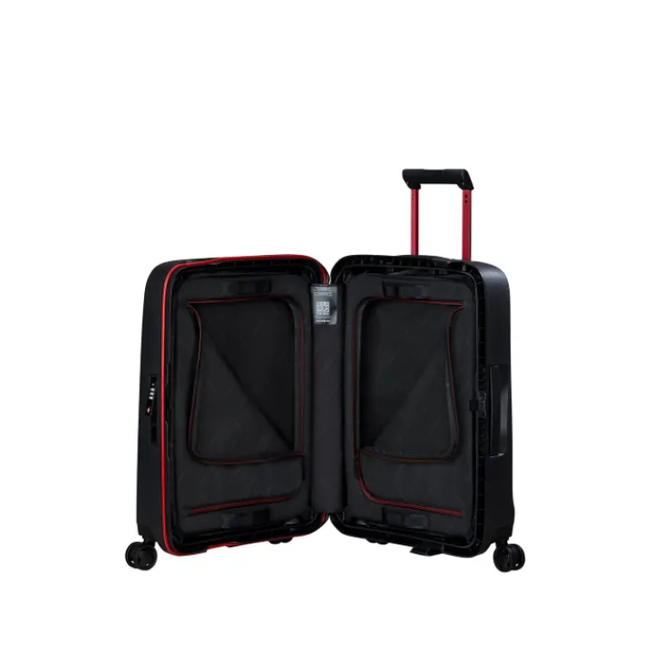 Transavia Trolleys|Ryanair Trolleys>Samsonite Essens Spinner 55 charcoal/red