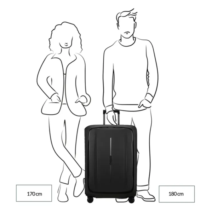 Reistrolleys|Reiskoffers>Samsonite Essens Spinner 75/28 lime