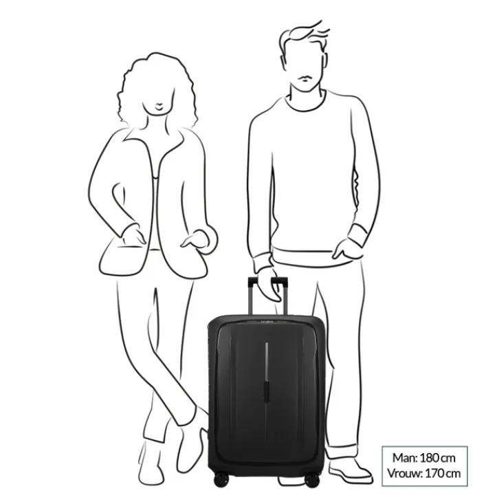 Reistrolleys|Reiskoffers>Samsonite Essens Spinner 69 graphite