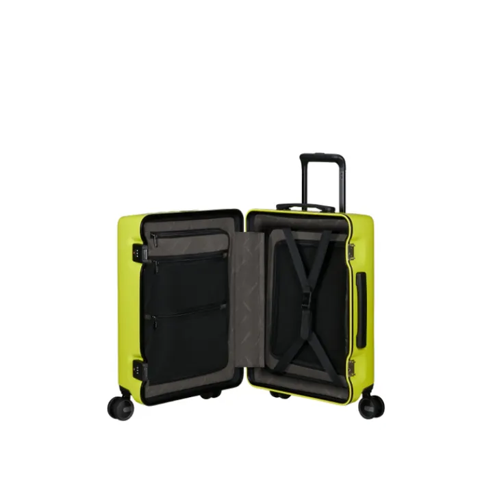Transavia Trolleys|Handbagage Trolleys>Samsonite Focus Spinner 55/20 metallic lime