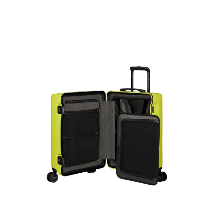 Transavia Trolleys|Handbagage Trolleys>Samsonite Focus Spinner 55/20 metallic lime