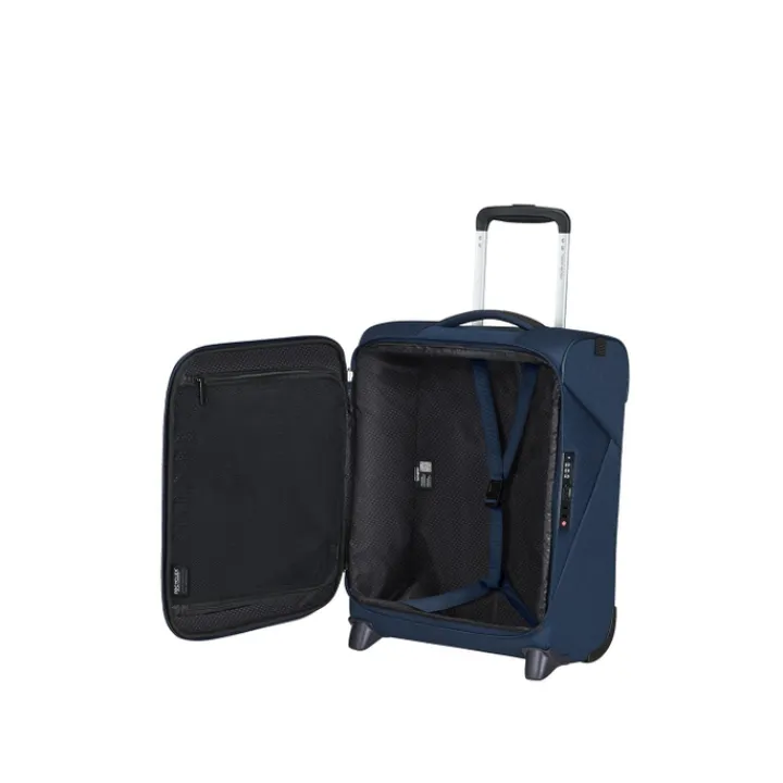 Transavia Trolleys|Handbagage Trolleys>Samsonite Litebeam Upright 45 Underseater midnight blue