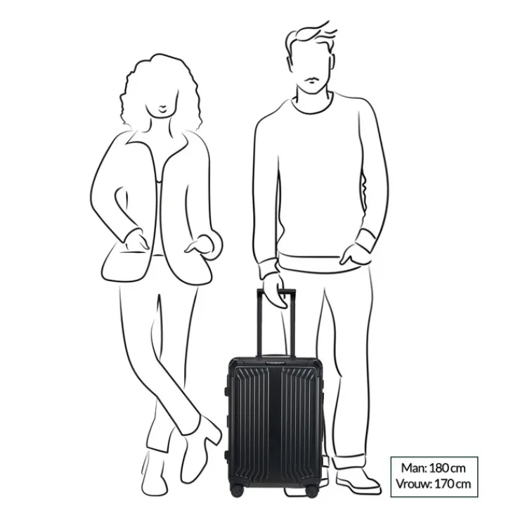 Transavia Trolleys|Handbagage Trolleys>Samsonite Lite-Box Alu Spinner 55 aluminium