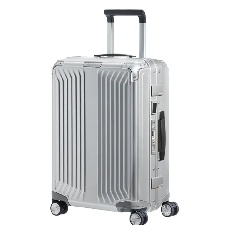 Transavia Trolleys|Handbagage Trolleys>Samsonite Lite-Box Alu Spinner 55 aluminium