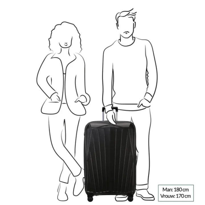 Reistrolleys|Reiskoffers>Samsonite Major-Lite Spinner 77 black