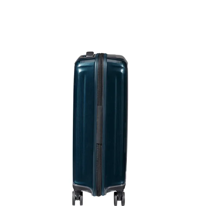Transavia Trolleys|Ryanair Trolleys>Samsonite Nuon Spinner 55 Exp metallic dark blue