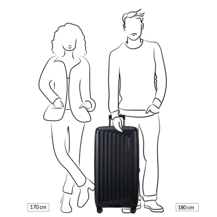 Reistrolleys|Reiskoffers>Samsonite Nuon Trunk 80/30 metallic dark blue