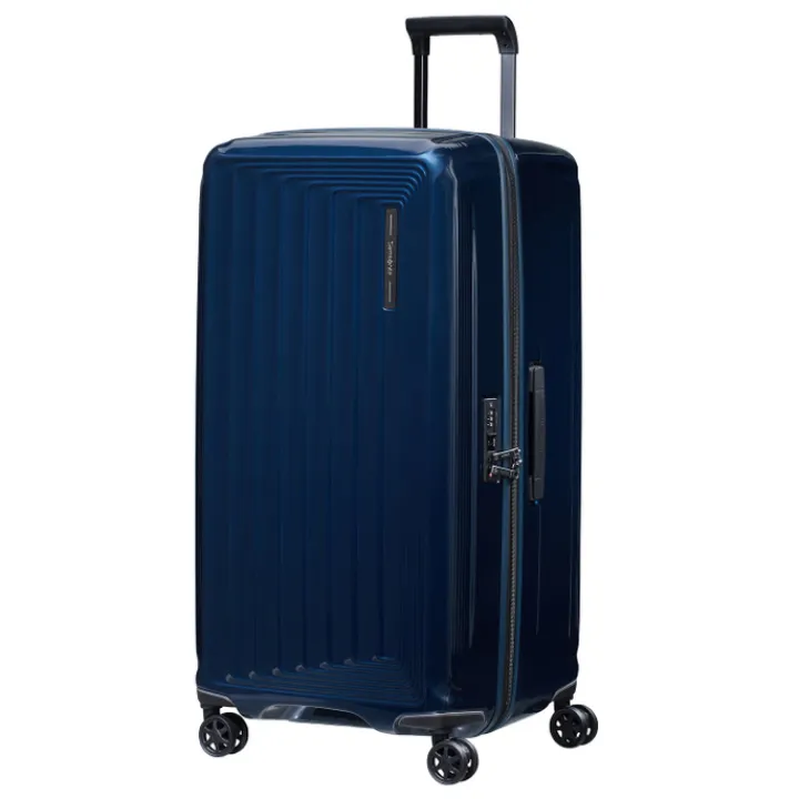 Reistrolleys|Reiskoffers>Samsonite Nuon Trunk 80/30 metallic dark blue