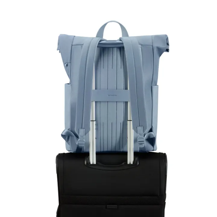 Dames Rugzakken|Schoolrugzak>Samsonite 4Pack Laptop Rolltop Backpack 15.6" dusty blue