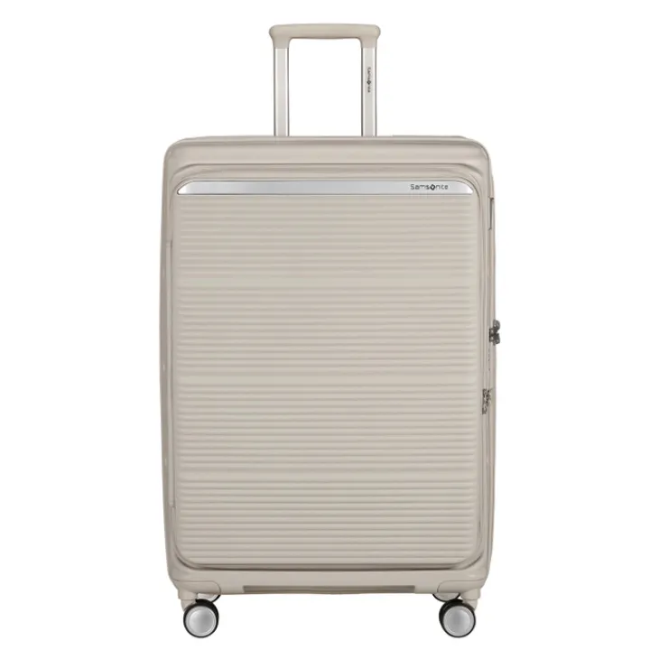 Reistrolleys|Reiskoffers>Samsonite Paralux HS Spinner 75 Expandable stone grey