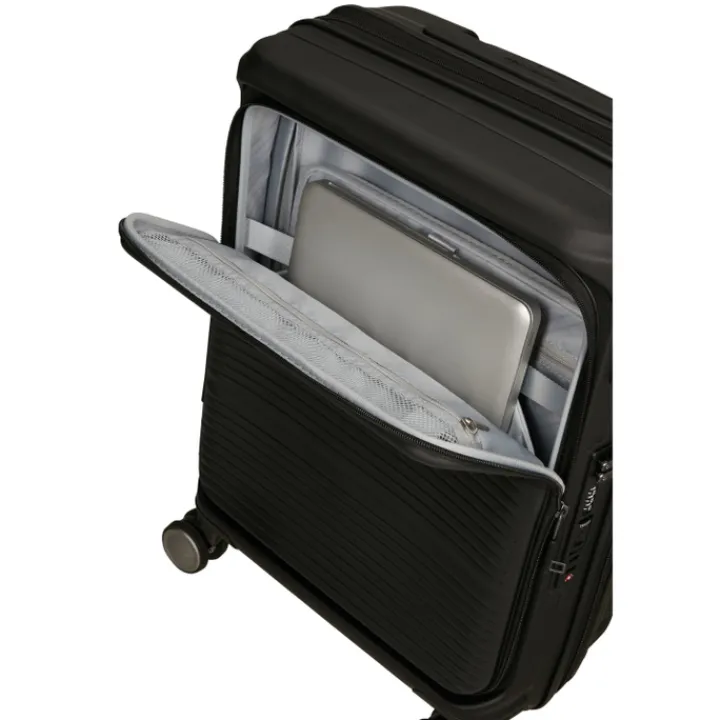 Transavia Trolleys|Handbagage Trolleys>Samsonite Paralux HS Spinner 55 Expandable black