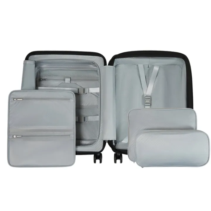 Transavia Trolleys|Handbagage Trolleys>Samsonite Paralux HS Spinner 55 Expandable black