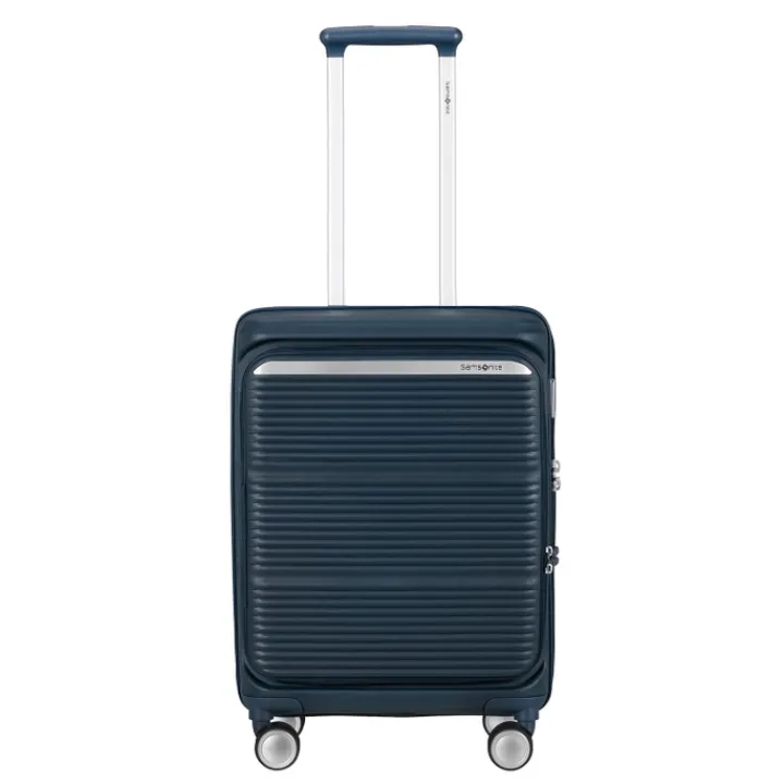 Transavia Trolleys|Handbagage Trolleys>Samsonite Paralux HS Spinner 55 Expandable midnight blue