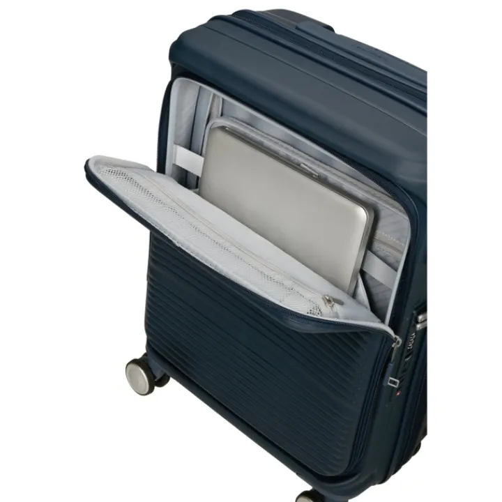 Transavia Trolleys|Handbagage Trolleys>Samsonite Paralux HS Spinner 55 Expandable midnight blue