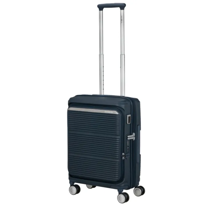 Transavia Trolleys|Handbagage Trolleys>Samsonite Paralux HS Spinner 55 Expandable midnight blue