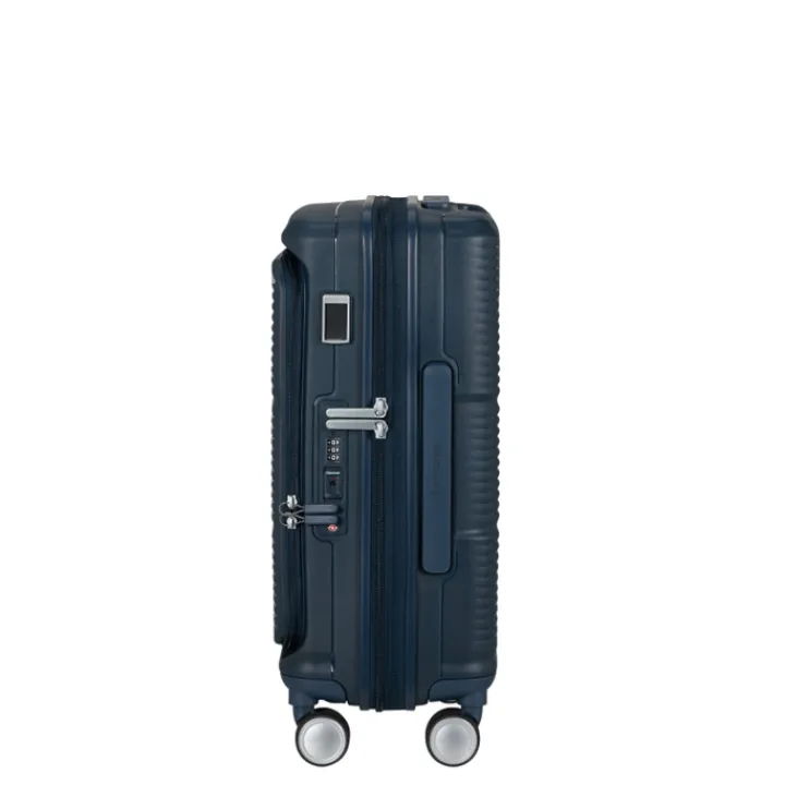 Transavia Trolleys|Handbagage Trolleys>Samsonite Paralux HS Spinner 55 Expandable midnight blue