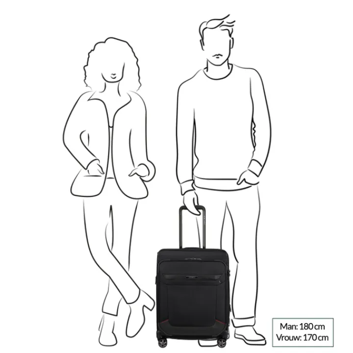 Transavia Trolleys|Handbagage Trolleys>Samsonite Pro-DLX 6 Spinner 55 EXP green