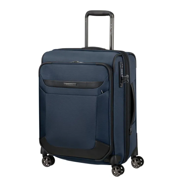 Transavia Trolleys|Handbagage Trolleys>Samsonite Pro-DLX 6 Spinner 55 EXP blue
