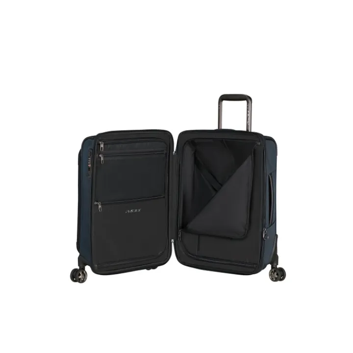 Transavia Trolleys|Handbagage Trolleys>Samsonite Pro-DLX 6 Spinner 55 EXP blue