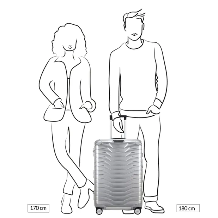 Reistrolleys|Reiskoffers>Samsonite Proxis Alu Spinner 69 aluminium