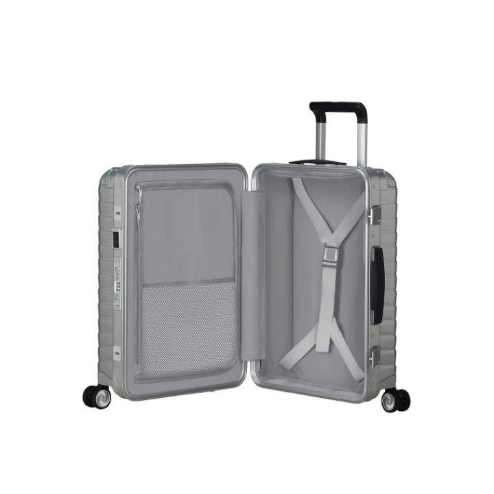 Transavia Trolleys|Handbagage Trolleys>Samsonite Proxis Alu Spinner 55 aluminium