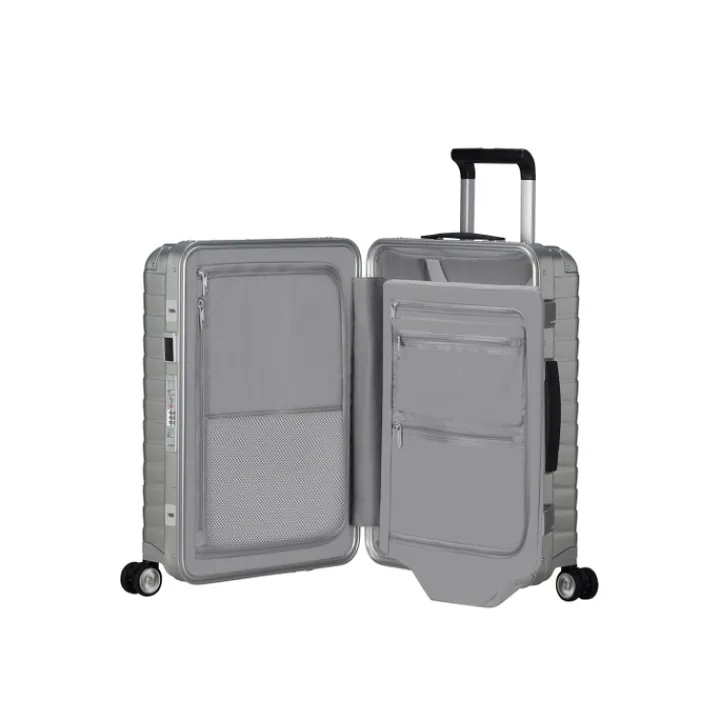 Transavia Trolleys|Handbagage Trolleys>Samsonite Proxis Alu Spinner 55 aluminium