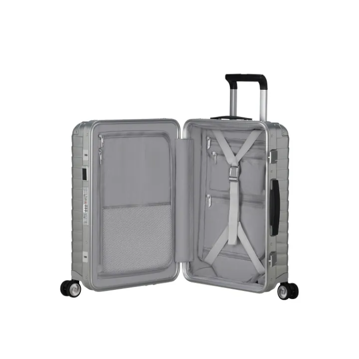Transavia Trolleys|Handbagage Trolleys>Samsonite Proxis Alu Spinner 55 aluminium