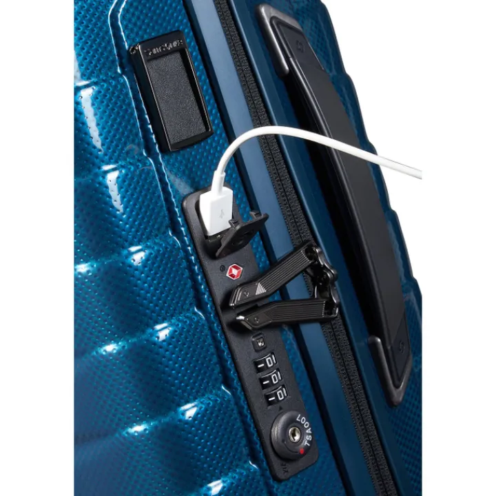 Transavia Trolleys|Ryanair Trolleys>Samsonite Proxis Spinner 55 Expandable petrol blue