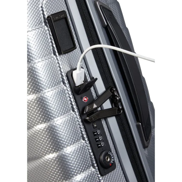 Transavia Trolleys|Ryanair Trolleys>Samsonite Proxis Spinner 55 Expandable silver