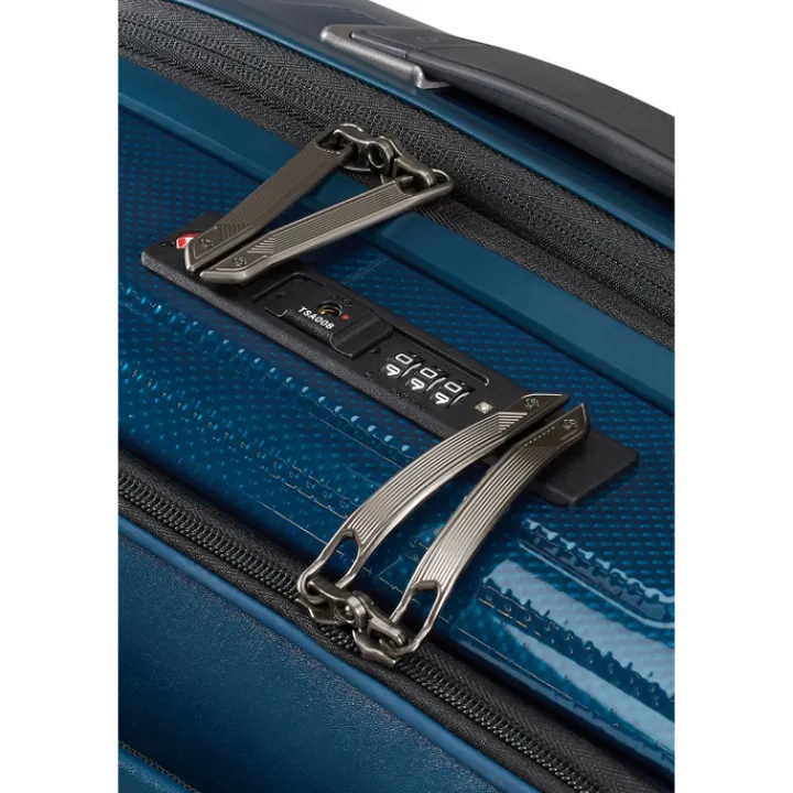 Transavia Trolleys|Handbagage Trolleys>Samsonite Proxis Spinner 55 Exp Easy Access petrol blue